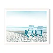 Couples Comfort Framed Printed Wall Art - White