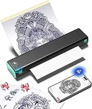 Phomemo M08F Wireless Tattoo Transfer Stencil Printer, Thermal Tattoo Machine with 10pcs Free Transfer Paper, Tattoo Printer Set for Tattoo Artists & Beginners, Compatible with Smartphone & Pc