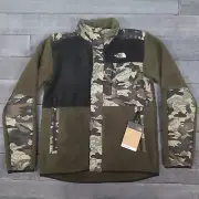 THE NORTH FACE Forrest Mashup Fleece Snap Jacket Boys Size XL (14/16) Camo Green
