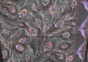 2.6 Yards P&B Textiles Fabric Jennifer Sampou Victorian Wheeling Peacock Feather