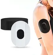 YOUSHARES Sensor Patches for Dexcom G6, 20 Packs Dexcom G6 Sensor Covers Waterproof Adhesive Patches Continuous Glucose Monitor Patch Easy to Use Pre-Cut Adhesive Tape(Black)