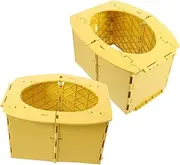KOMBIUDA 2pcs Foldable Car Potty Seat for Toddlers Portable Potty Training Toilet Storage Gender Neutral Yellow