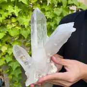 3.4lb Natural Clear White Quartz Crystal Cluster Rough Healing Specimen