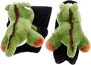 CHICAMPERA 2Pcs Cute Dinosaur Car Gear Shift Cover Plush Slip Gear Knob Protector for Vehicle Interior Decoration Quick Installation for SUV Truck Rv
