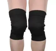 2 Black Mighty Grip Pole Dance Tacky Open Back Knee Protectors for Pole Dancing