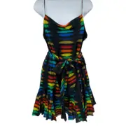 Alice + Olivia | Rainbow Block Tie Dye Mini Dress | 8 New with Tags