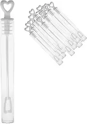 Bubble Wands White Heart Top Bubbles Tubes Bubbles Party Favors for Wedding Anniversaries Table Decor No Solutions 100Pcs Bubble Wand Heart Wand Filled Tubes Bubble Tube