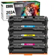 4PK Toner Compatible With HP CF500A 202A LaserJet Pro MFP M281fdw M281cdw M254dw