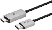 8K HDMI DisplayPort 1.4 Cable - 60Hz, 32.4Gbps, 3 Feet, Black