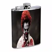Scary Clowns D3 Flask 8oz Stainless Steel Hip Drinking Whiskey