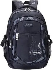 [LQALYNLQ] Breathable School Backpack for Boys - Mesh Exquisite Craft Waterproof Smooth Zipping Nylon School Bag Teenager