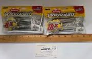 2 BERKLEY POWERBAIT HOLLOW BODY SOFT BAIT FISHING LURES