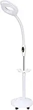 Magnifying Glass with Light, Floor Lamp Led Floor Lamp 16 Times Magnifier Soft Light Shadowless Cold Light Nail Tattoo Beauty (White)