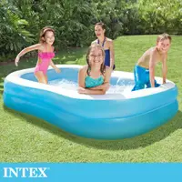 在飛比找ETMall東森購物網優惠-INTEX 藍色長型游泳池203x152x48cm(540L