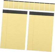 Operitacx 12 Pads Legal Pads Ruled Writing Pad Yellow Legal Notepads for School Office Home Small Notebook 50 Sheets Each Pad