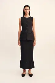 MATILDA COLUMN SKIRT - BLACK