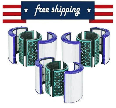 3 Pack True HEPA 2-in-1 Filter Set for Dyson TP04 Air Purifier # 969048-01