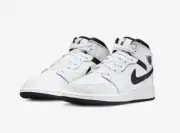 Nike Air Jordan 1 Mid White Black DQ8423-132 GS SIZE 5.5=Women's 7 NEW