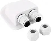 Solar Panel Roof Top Double Cable Entry Gland Box Connector Yacht Deck Campervan Camper Motorhome Power Accessories, White