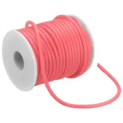 16 Yards 4mm PVC Hollow Pipe Rubber Cord 2mm ID with Plastic Spool, Light Pink