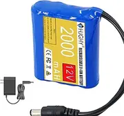 HJGHY DC Rechargeable Lithium Battery Pack 12V 2000mAh 2500mAh 3000mAh 4000mAh 5000mAh 6000mAh 8000mAh Replacement Lithium-ion Batteries,12v,2000mAh