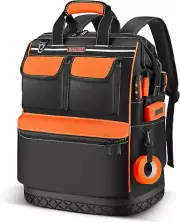 Tool Bag Backpack, Heavy Duty Tool Backpacks with Combination Lock, Waterproof T