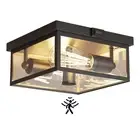 Outdoor Ceiling Light with Motion Sensor, Flush Mount Porch Ceiling Light, Ex...