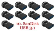 SanDisk 64GB Lot 10 Ultra Fit USB Flash Drive USB 3.0 Memory Stick 10 x 64GB