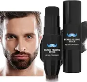 Beard Filler Stick - Beard Cream Filler and Brush - 7g Long-Lasting Waterproof Sweat-Proof Tint for Men Shaping Enhancement Styling Coloring Defining