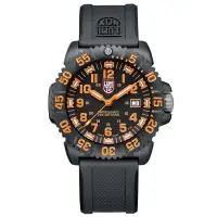 在飛比找蝦皮購物優惠-LUMINOX 雷明時 海豹部隊指標系列經典腕錶-黑x橘時標