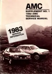 1982 1983 AMC Shop Service Repair Manual Engine Drivetrain Electrical Book OEM
