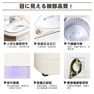 預購【TAIGA 大河】日本殺菌光特仕版 雙槽直立式洗衣機(TAG-CB1062-T)