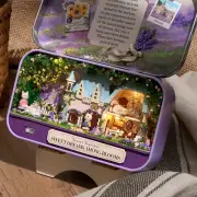 Box Theater Wooden Mini Doll House Box Cute 3D Puzzle Assemble