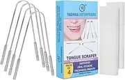 Tongue Cleaner Tongue Scraper Stainless Steel Tongue Brush Dental Kit Professional Eliminate Bad Breath With Non-synthetic Grip Fresher Breath In Seconds (Family Pack (4 pcs) Yashika Enterprises