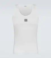 [Loewe] Loewe Anagram cotton-blend jersey tank top AU 96 white