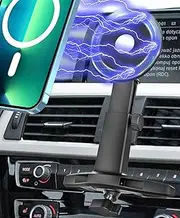 woleyi Fits MagSafe Car Mount CD Slot, Magnetic Phone Holder for Car CD Player, Car Accessories Car Magnet Cell Phone Mount for iPhone 16/15/14/13/12/11 Pro Max X 8 Plus Mini, Android, All Smartphones