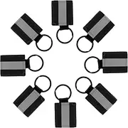 HOODANCOS 10Pcs Reflective Key Holder Tags Stylish Backpack Zipper Pulls High Visibility Keychains for Handbags Durable Reflective Accessories for Low Light
