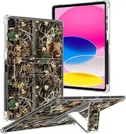 Case for Samsung Galaxy Tab S6 Lite 10.4" 2024/2022/2020 with Kickstand & Pen Holder, Shockproof TPU Transparent Cover for Galaxy Tab S6 Lite SM-P620/P610/P615, Deer Hunting Tree