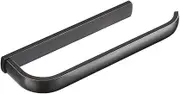 LIFKICH Wall Mounted Towel Rack Black Single Rod Towel Bar and Bathrobe Holder for Kitchen and Bathroom Rustproof Design