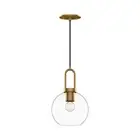 Alora Mood Soji 1 Light 8" Pendant, Gold/Clear - PD601608AGCL