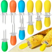 12 Pcs/6 Pairs Corn Holders Stainless Steel Corn Cob Holders Corn on the Cob Sk