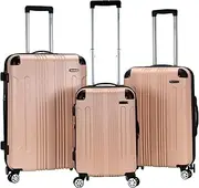 [Rockland] London Hardside Spinner Wheel Luggage, Champagne, 3-Piece Set (20/24/28), London Hardside Spinner Wheel Luggage