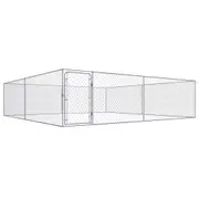 Andala Pets Outdoor Dog Kennel Galvanised Steel 4x4x1 m