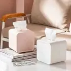 Paper Towel Roll Paper Holder Square Napkin Storage Box Bathroom