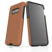 For Samsung Galaxy S10e Case, Armour Tough Protective Cover, Brown