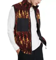 Topman Borg Gilet Oversize Fleece Zip Vest Size XL