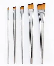 Royal & Langnickel Zen 5 Piece All Media Angular Paint Brush Set,Gold,L