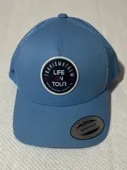 NWT Travis Mathew Life On Tour Snapback Hat Light Blue