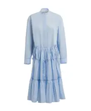 Marni Chemisier Drawstring Waist Dress IT40 Blue