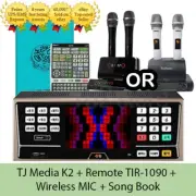 TJ Media K2 Karaoke Machine 1TB + TIR-1090 Remote + Song Book + Wireless Mic